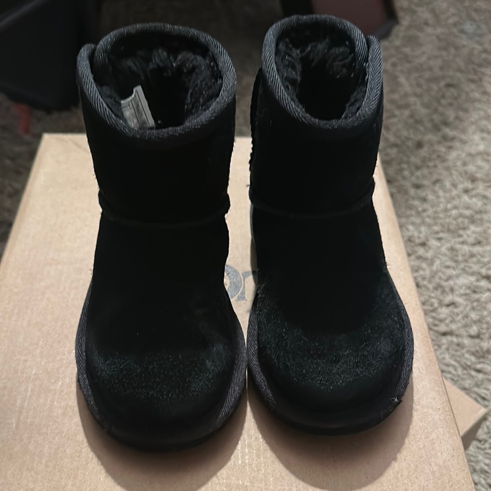 Black Suede Fur-Lined Boots